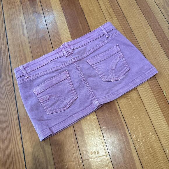 Pink denim micro mini jean skirt size 8 by TRF - Picture 8 of 8